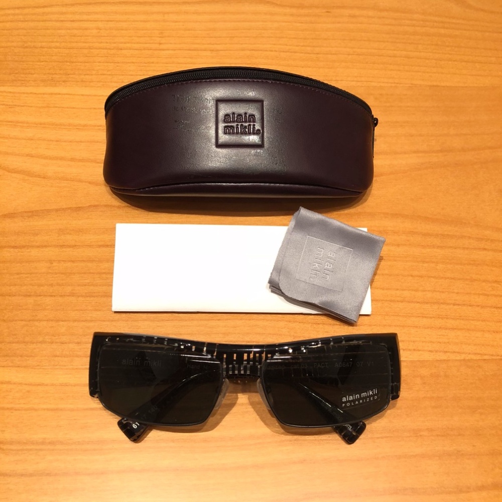 Vintage Retro Alain Mikli Black Pact Sunglasses